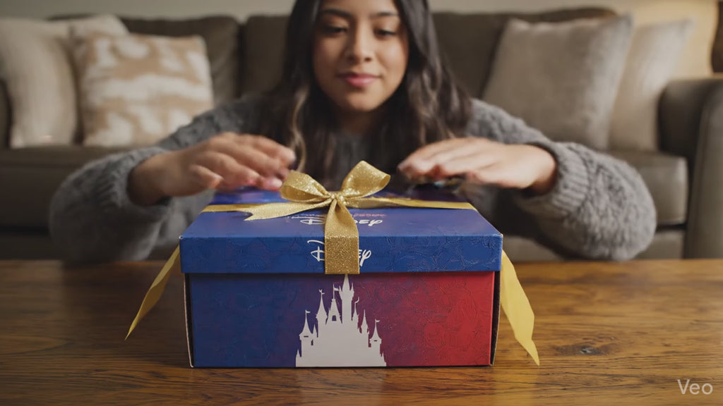 Woman opening a monthly subscription